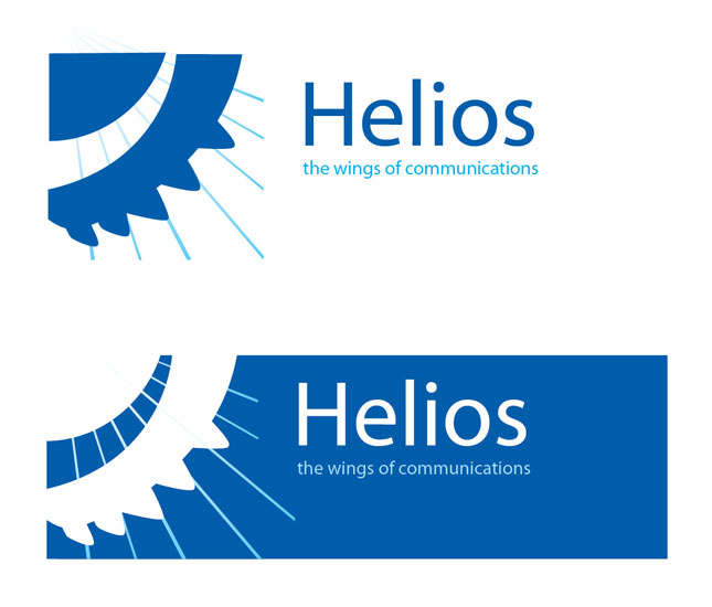 Helios solar-powered aircraft logo in positive and reverse