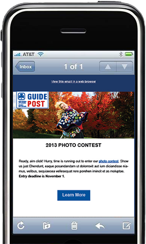 GuidePost newsletter for mobile device viewing